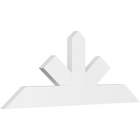 Ekena Millwork Saratoga Architectural Grade PVC Gable Bracket, 60"W x 22 1/2"H x 2"D x 6"F, 9/12 Pitch GBP060X23X0206SAR00